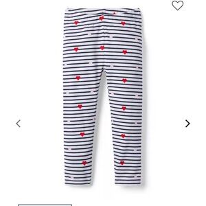 Janie&Jack Striped Heart Print Leggings